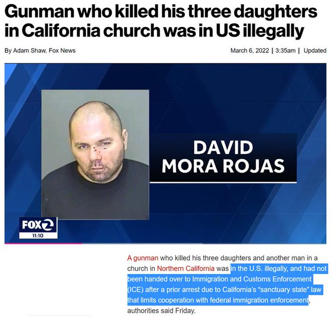SoquelCreek's tweet photo. @GavinNewsom A guy already in custody is released, despite a federal detainer order, because the Sanctuary State of California prohibits law enforcement from cooperating with federal authorities.

He later obtains an illegal "assault-style" gun &amp; murders 4 in a church.

Newsom: ¯\_(ツ)_/¯ https://t.co/t79TXgM85o