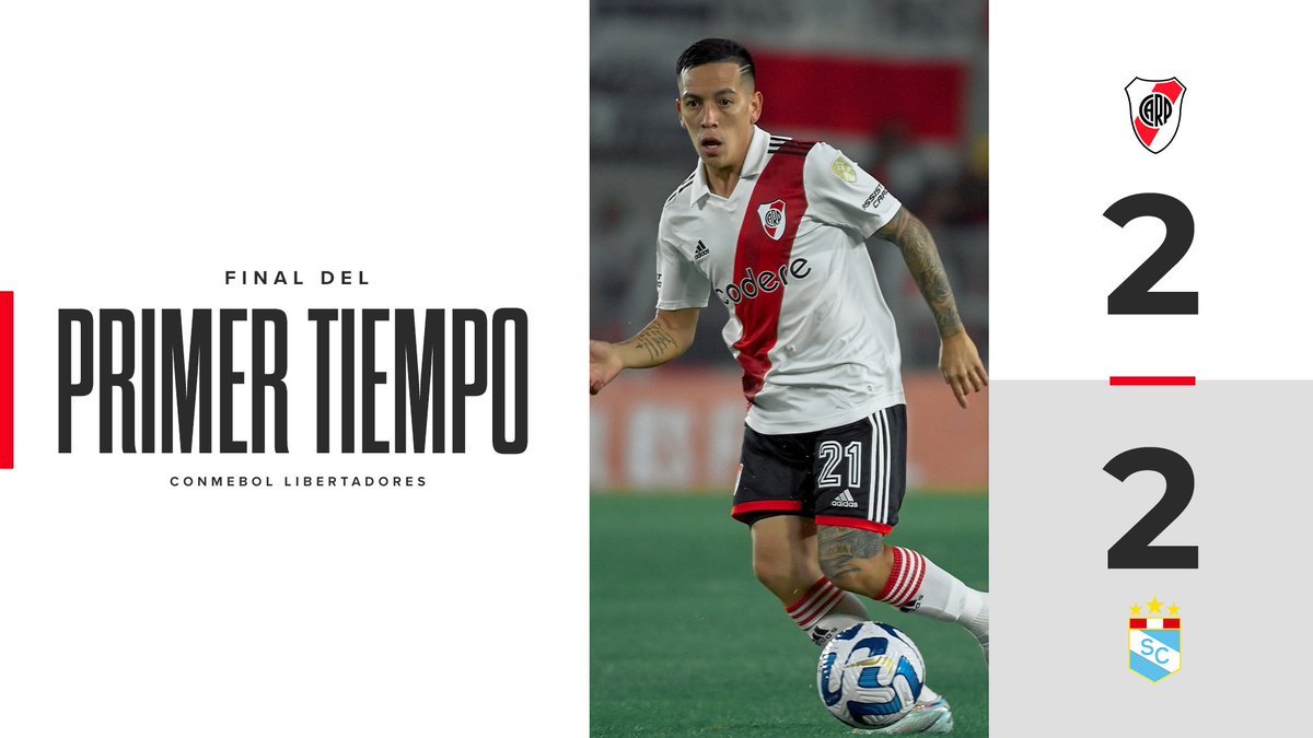 🔚 FIM DE PRIMEIRO TEMPO!

<a href="/RiverPlate/">River Plate</a> 2 X 2 <a href="/ClubSCristal/">Club Sporting Cristal</a>