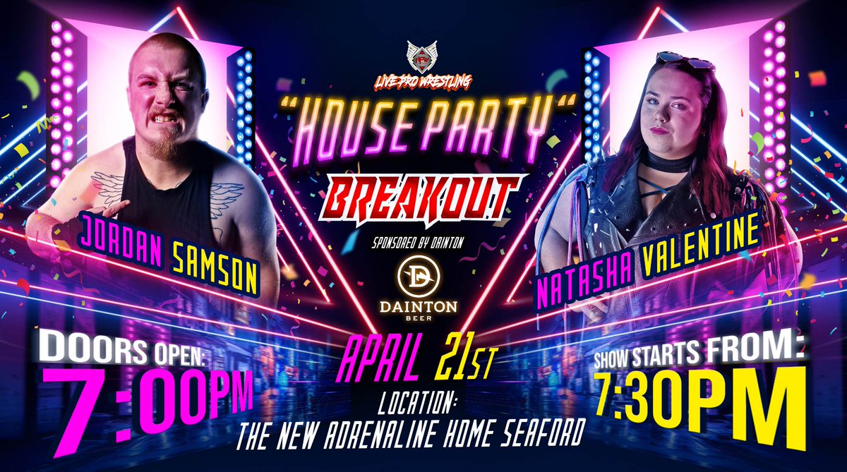 AdrenalinePW's tweet photo. FOUR BIG CONFIRMED MATCHES!!!
Tomorrow night at #APWHouseParty π₯³π₯³π₯³
- #JaysonKrash v @ThatValiantKid
- @JoshRedfield95 v @the_SC_Valido
- @jordansamson95 v @NatashaV_PW
- #KrisLaw v #LukeReznor v @Inmate00211
π£ 5/37 Brunel Road, Seaford
π Limited at the door tomorrow https://t.co/z5uARCVdnm