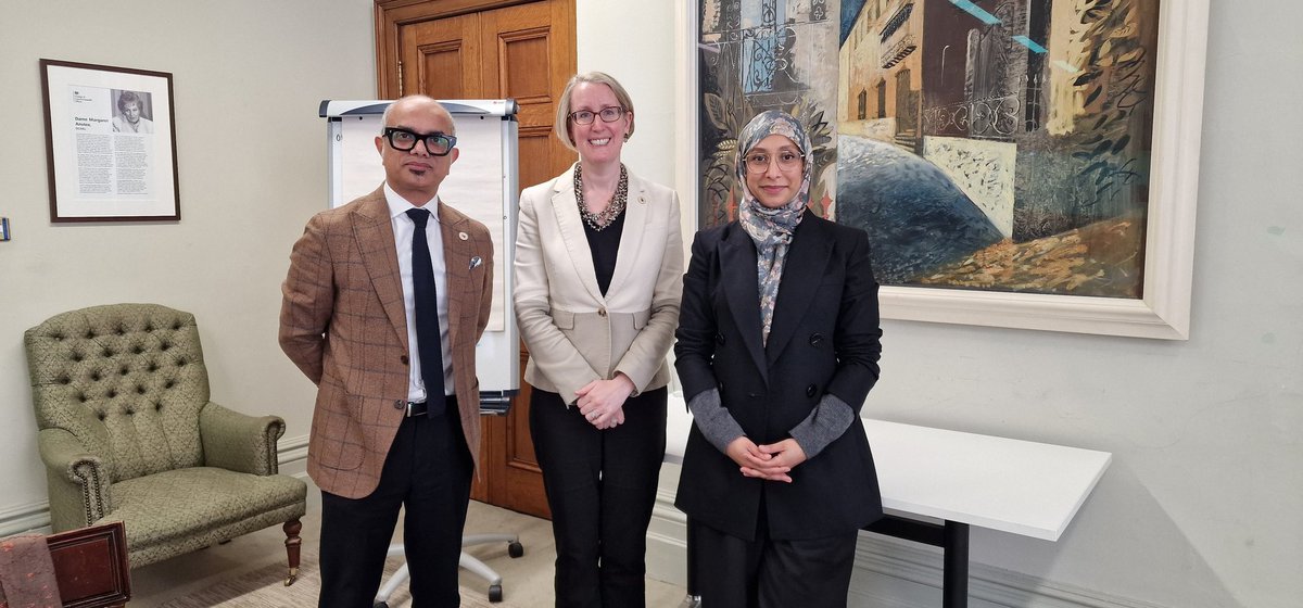 AbdalUllah's tweet photo. Thank U @HCSarahCooke for a productive meet at @FCDOGovUK
@bbpi100 looks forward to working with you & @UKinBangladesh team in London & Dhaka sharing commitment towards Climate, Democracy, Mental Health, Empowering Women & Trade Investment
#Binspired #BritBanglaBondhon #BB50+ https://t.co/A2fxLj5rp1