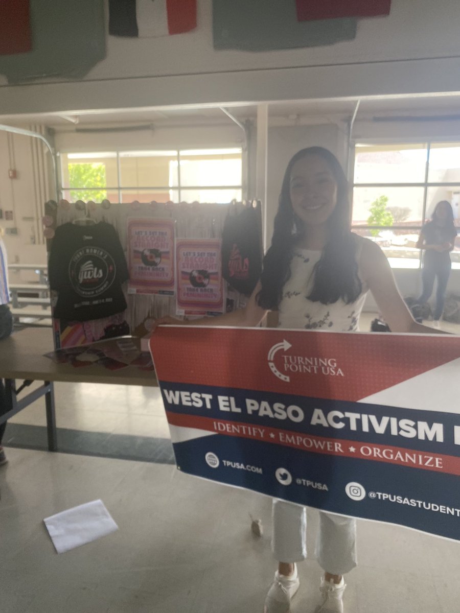 basednblessed's tweet photo. The #fearlessstudentleaders of the West El Paso Hub continue to AMAZE ‼️ Like and comment if you support the vote for best table display, featuring our upcoming #YWLS2023 and the Poplitics 2.0 kit!!
📣Step 1: https://t.co/FYQFVfPpRb
📣Step 2: https://t.co/BrdBTAqDxA https://t.co/pk0yCzUDhl