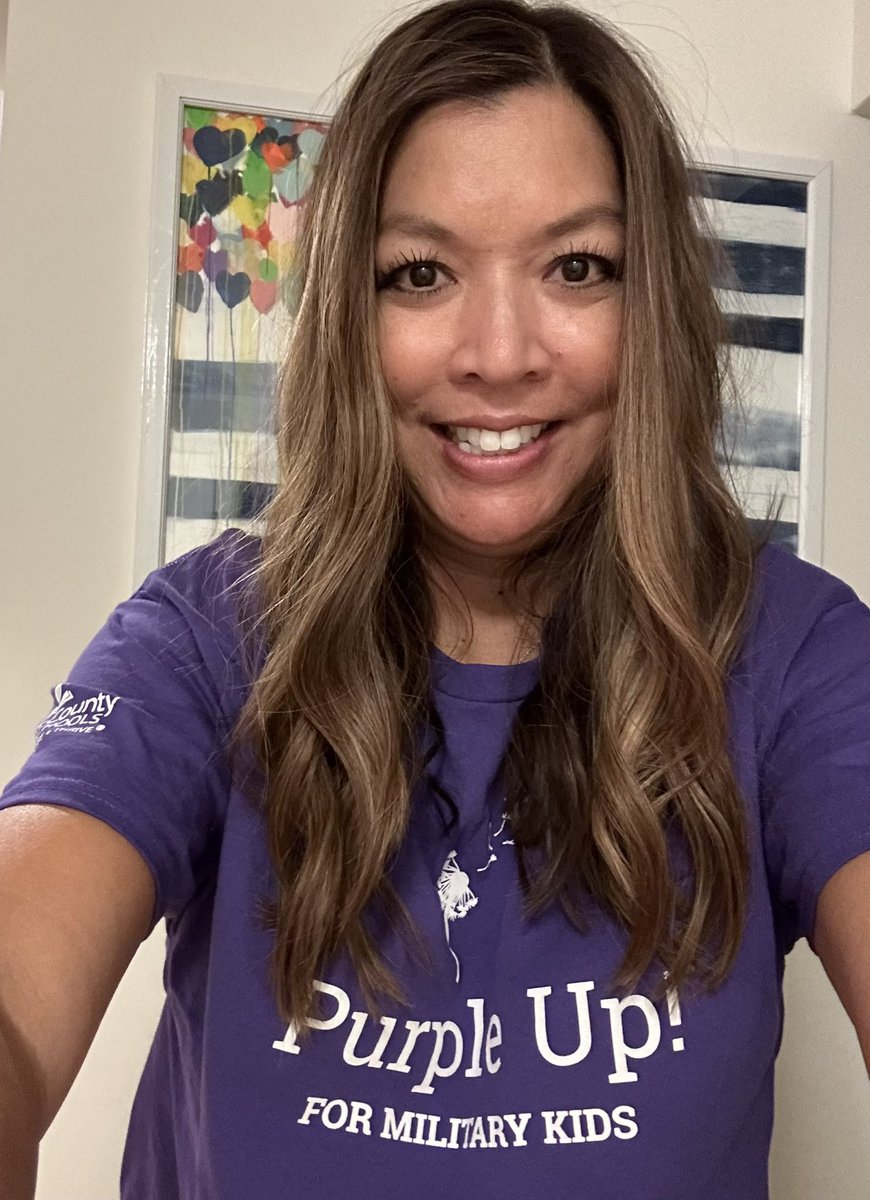 I am proud to #PurpleUpFCPS in support of our military connected students. 💜