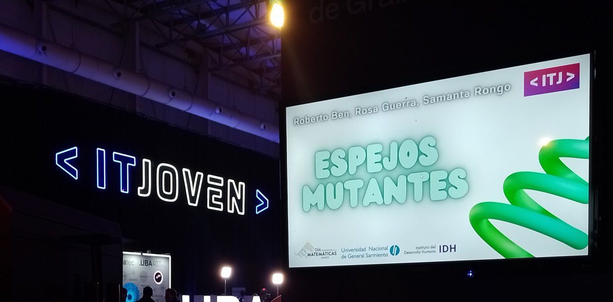 Samiirongo's tweet photo. ESPEJOS MUTANTES llegó a @TecnopolisArg #ITJoven junto con 
@benroberto y @ungsoficial https://t.co/W57GgUrAuz