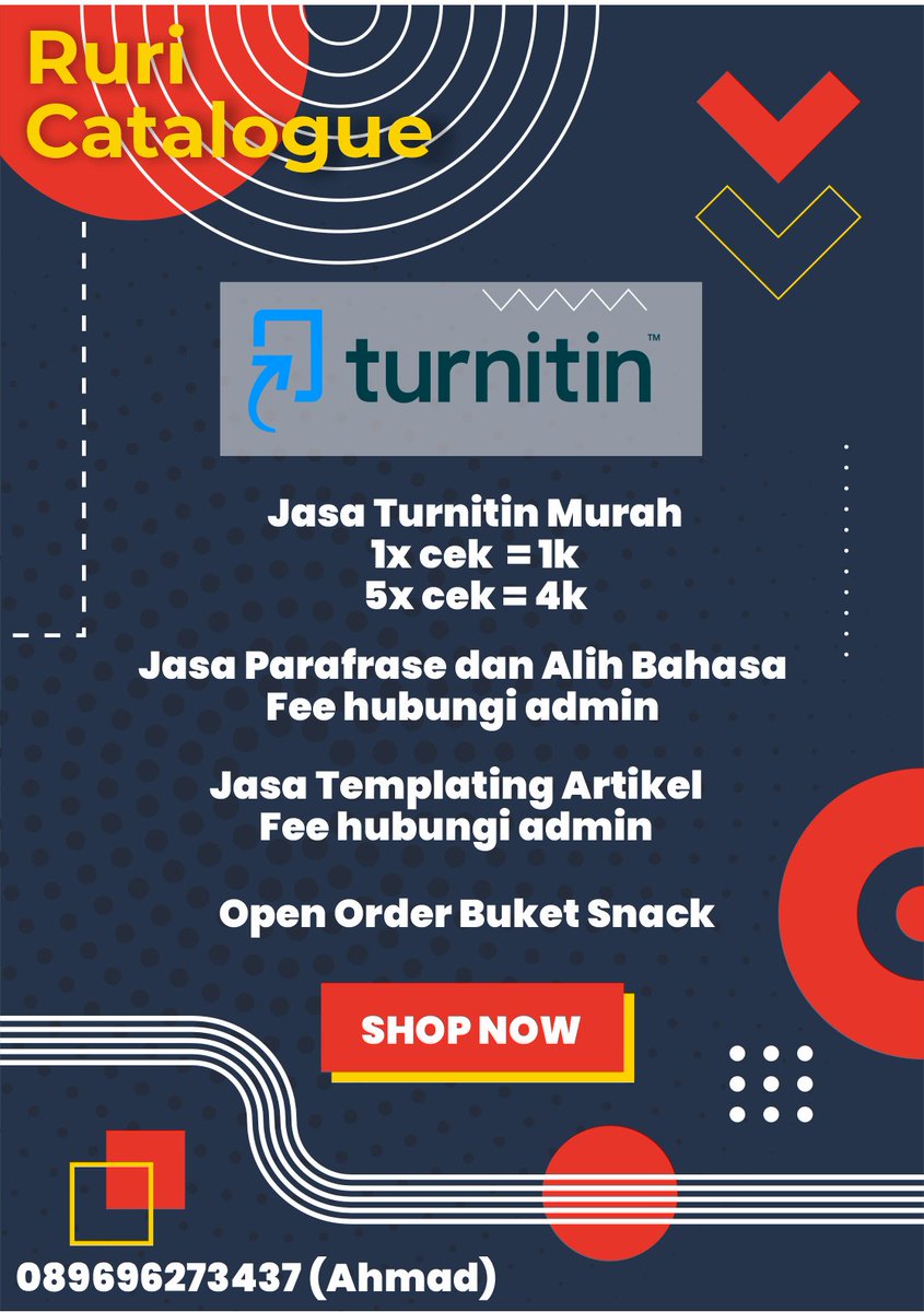 nutrisasi's tweet photo. PROMO NIHHH
‼️‼️‼️[OPENING RURI CATALOGUE]‼️‼️‼️
Promo Cek Plagiasi 
1x cek = 1k
5x cek = 4k

Open jasa parafrase, translate, dan templating artikel

Open order buket snack

Hubungi 
089696273437 (Ahmad)
https://t.co/7Q4WJJ962F https://t.co/D6iEPe1WEE