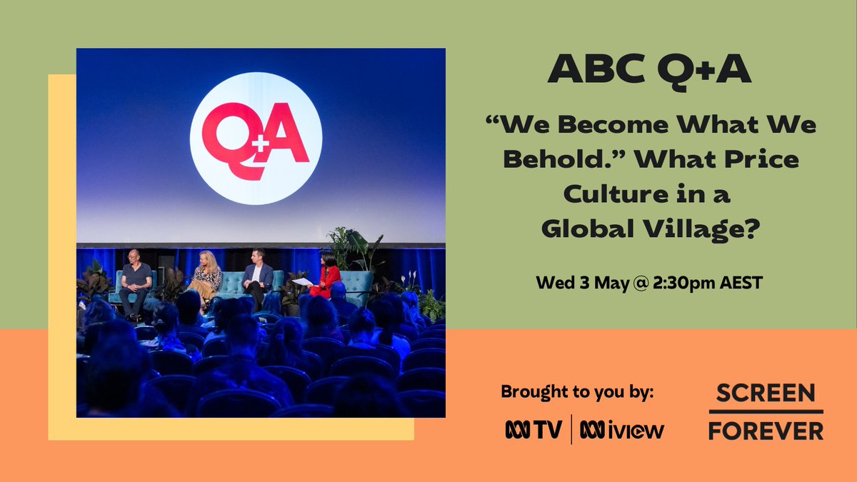 Screen_Producer's tweet photo. SCREEN FOREVER session @ABCaustralia Q+A explores global phenomenon of 'streaming' &amp; its effects on the Australian screen sector, local + international audiences &amp; our cultural identity.

#ScreenForever37 - https://t.co/Tzw64tujAl

This session is brought to you by @ABCaustralia https://t.co/USY2oouQ4w