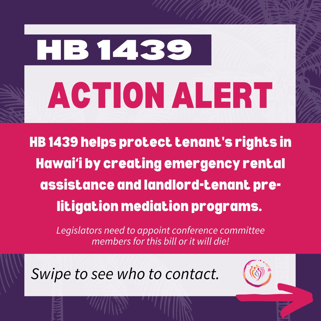 WorkingFamHI's tweet photo. Help us get HB 1439 across the finish line! We need you to contact your legislators and ask them to appoint conferees for HB 1439 so it doesn't die! 

Click here to send an email to State Legislators: https://t.co/JB7L3PcVGm. https://t.co/tTFD76scCF
