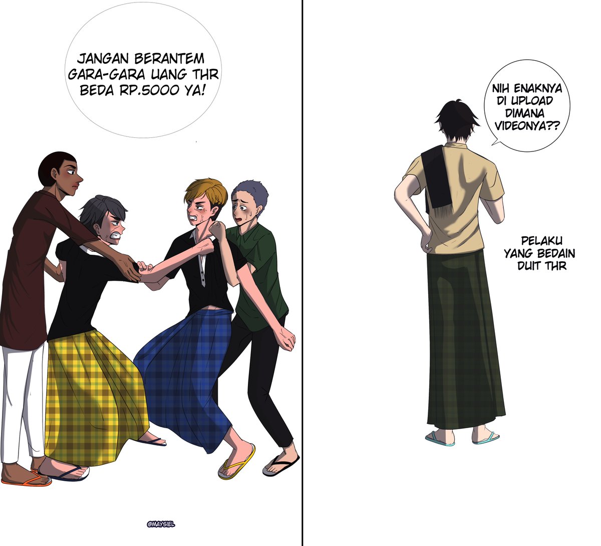 Urneybes's tweet photo. Haikyuu eid al fitr fanart ✨
.
Beres sholat ied langsung pada ke lapangan volly buat maap-maapan https://t.co/nO2JSaergg