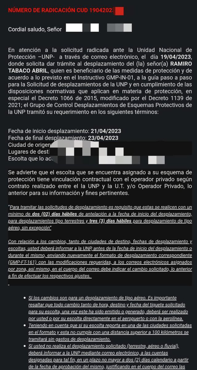 Tienen huevo
Siguen los señores de área Viaticos <a href="/UNPColombia/">Unidad Nacional de Protección, UNP.</a> aprobando desplazamientos sin reconocer los Viaticos escoltas tercerizados PPUNP tienen q financiar el programa de protección <a href="/petrogustavo/">Gustavo Petro</a> <a href="/sinprosegbogota/">SINPROSEG BOGOTA</a> <a href="/PalmaEdwin/">Edwin Palma Egea</a> <a href="/gloriainesramir/">Gloria Inés Ramírez</a>