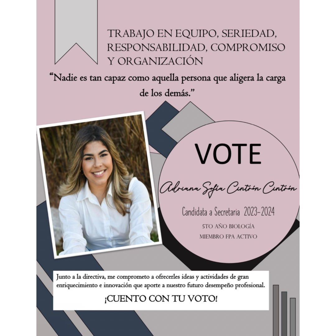 FPA_RUM_CHAPTER's tweet photo. Saludos Pharmily💊

¡Con mucha emoción le presentamos a los candidatos a la próxima directiva de FPA RUM!🤩

Continuamos con las candidatas a secretaría💚 https://t.co/Hr2sacmGj8