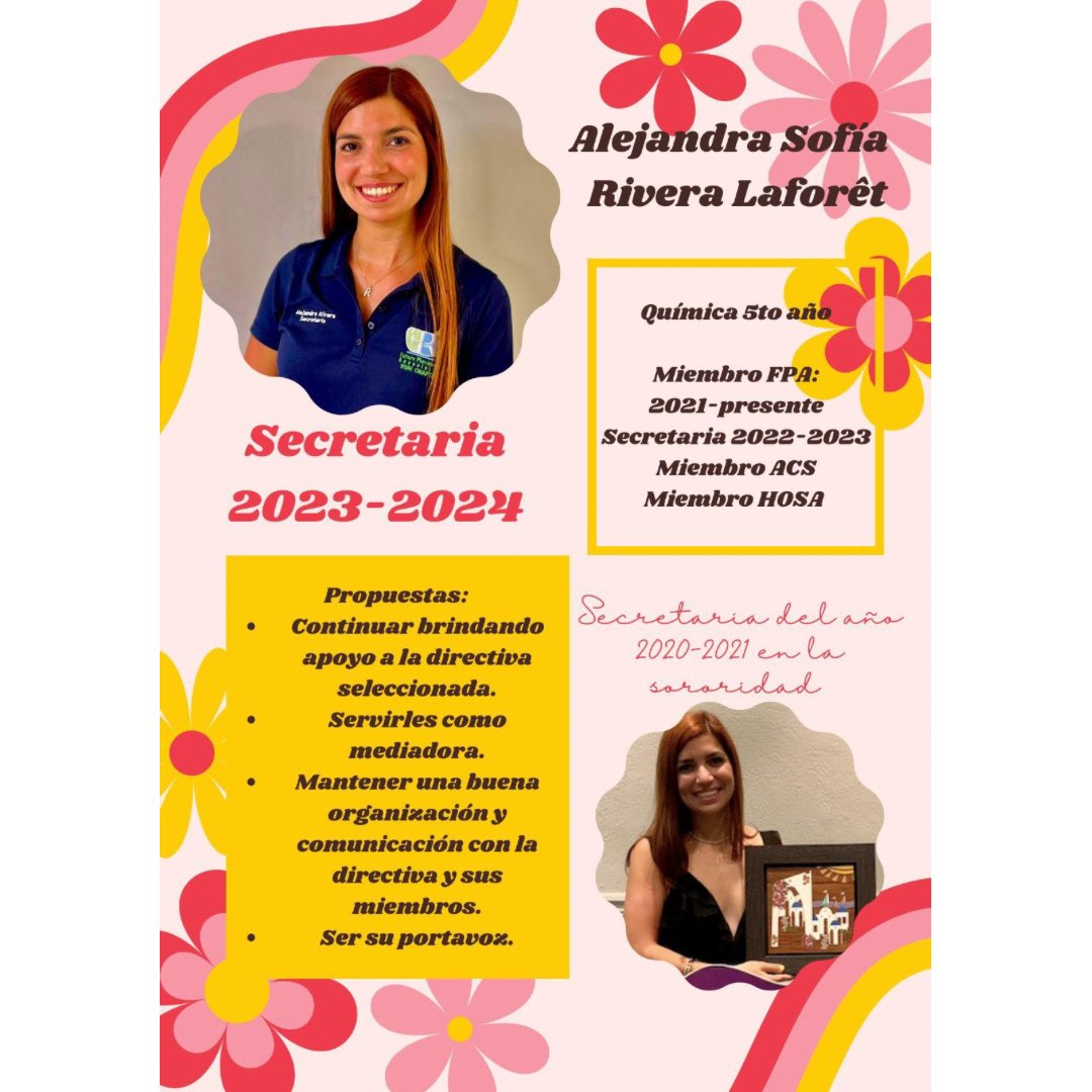 FPA_RUM_CHAPTER's tweet photo. Saludos Pharmily💊

¡Con mucha emoción le presentamos a los candidatos a la próxima directiva de FPA RUM!🤩

Continuamos con las candidatas a secretaría💚 https://t.co/Hr2sacmGj8