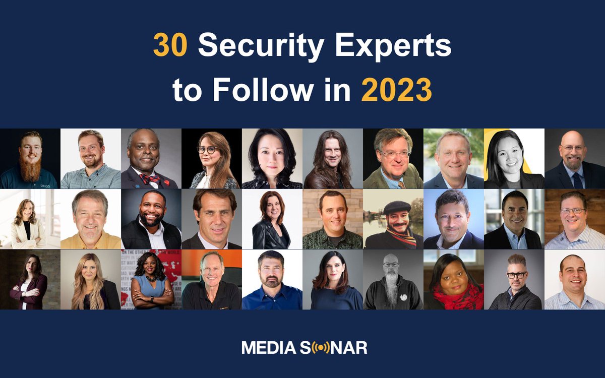 mclynd's tweet image. Honored to be featured as one of the 30 Security Experts to Follow in 2023, from @Media_Sonar, alongside so many esteemed friends and colleagues. 

Congratulations to all of them!

bit.ly/3UN6DXA

#Cybersecurity #Netsync #Security