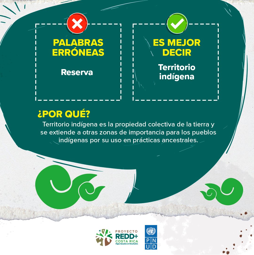 PNUD_CR's tweet photo. En el Día de la Persona Indígena Costarricense, compartimos la forma correcta de referirnos a los pueblos indígenas y sus integrantes.
#DíaDeLaPersonaIndígenaCostarricense
#ProyectoREDD+PBR
#NoDejarANadieAtrás
#PNUDCR https://t.co/SZrjFqJfZj