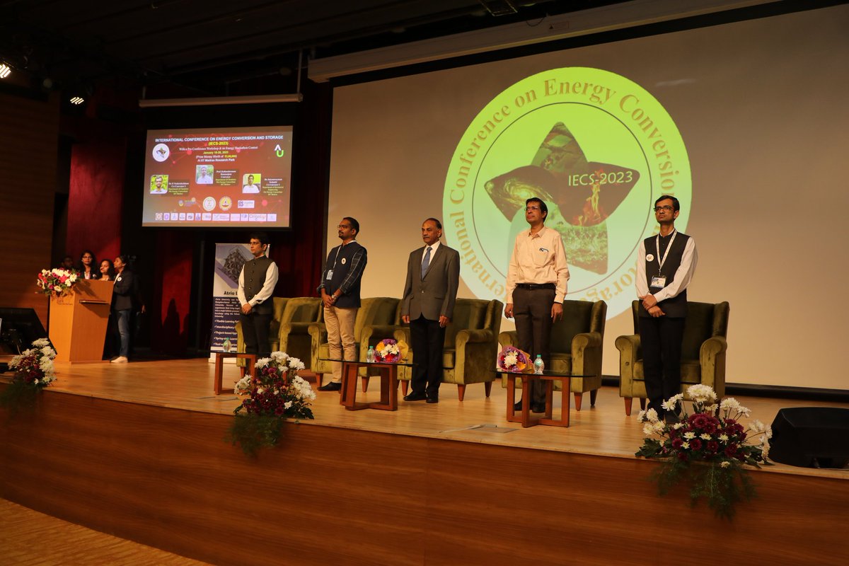A_ksh_a_y's tweet photo. International Conference on Energy Conversion and Storage (IECS-23)
#Energy #Battery 
It was my first Conference in #IITMadras and also became the Winner of #IECS Fastest Finger Quiz.
Here are some Glimpses of IECS-23 https://t.co/9hPQzeCEiO
