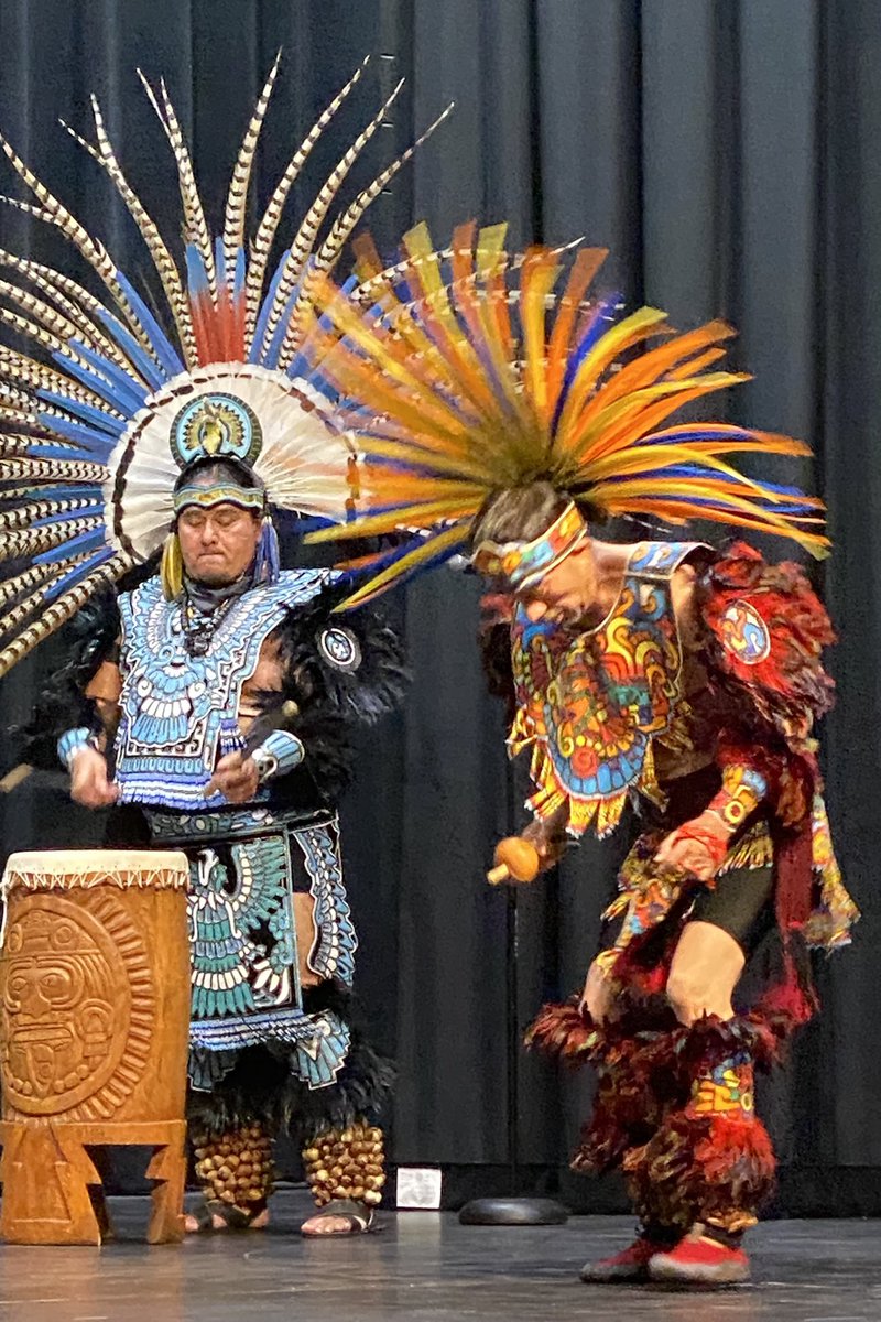 Spanish through Art &amp; Culture presented a BEAUTIFUL showcase this evening with art, dances, music &amp; a special opening by dance company Kalpulli Teuxihuitl.  Congratulations Dr. Camarena &amp; students!