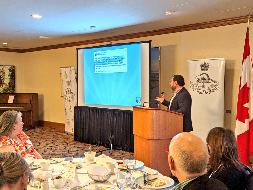 YYCCanadianClub's tweet photo. Thank you @theturner for speaking at our luncheon this afternoon.
It was an informative, entertaining and engaging session, which allowed all attending to hear about just how we, too, can become climate optimists.
#ClimateOptimist #HowToBeAClimateOptimist @PenguinBooks #CdnClub https://t.co/VGYGoeZ62k