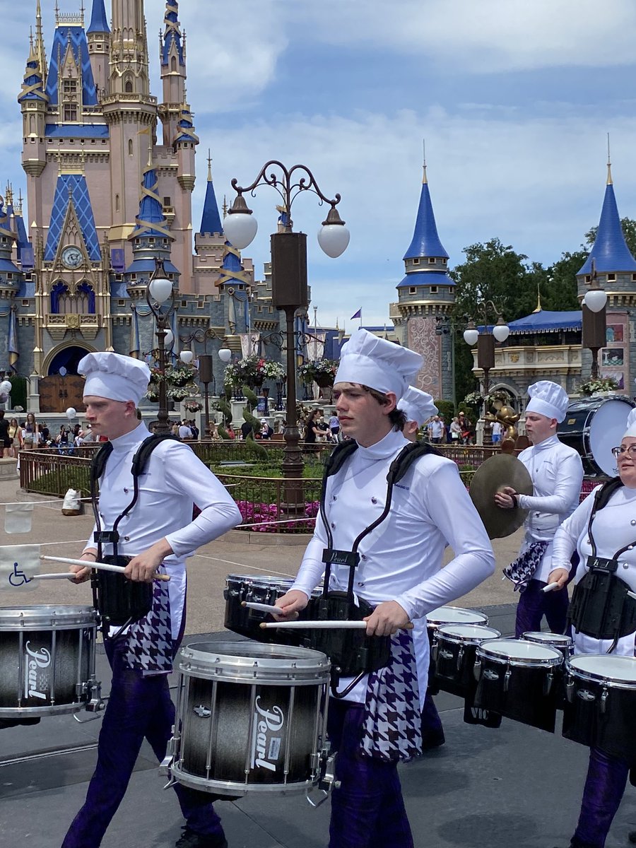 Marching in the happiest place on Earth.