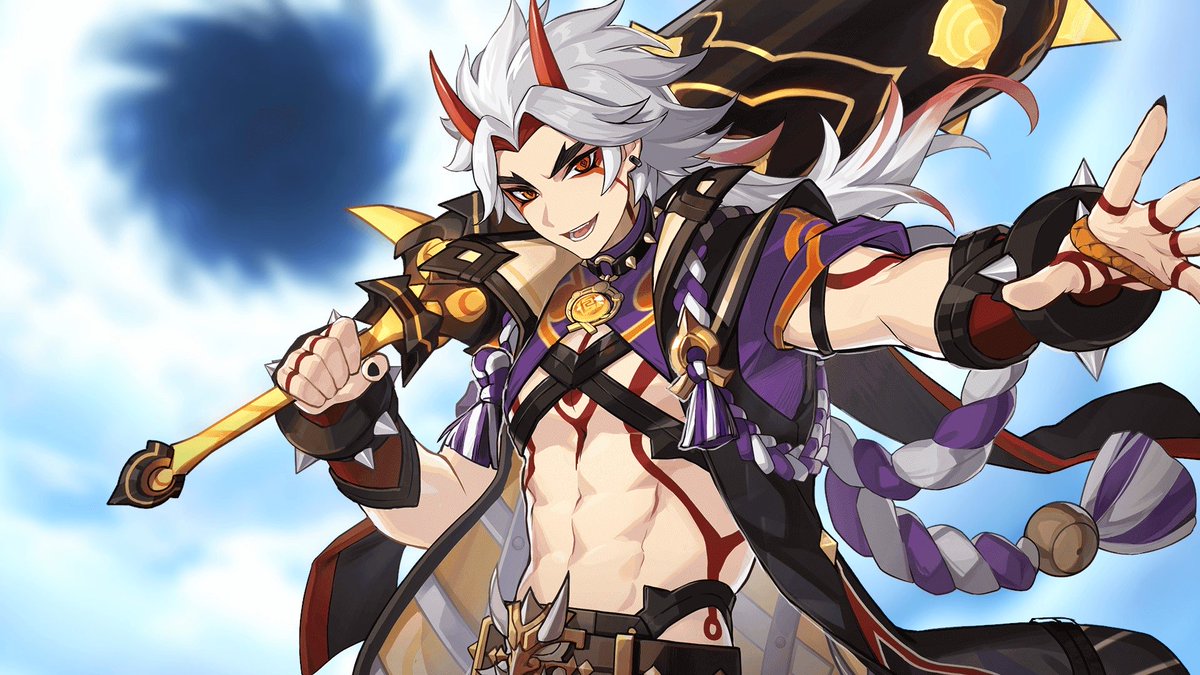 plazynoodles's tweet photo. this couldve been the character that broke the 2 different body types for men in genshin and introduced a buff bodytype but they just painted abs on a twink and called it a day it gets me soo mad LMAO https://t.co/69lLhjogmv
