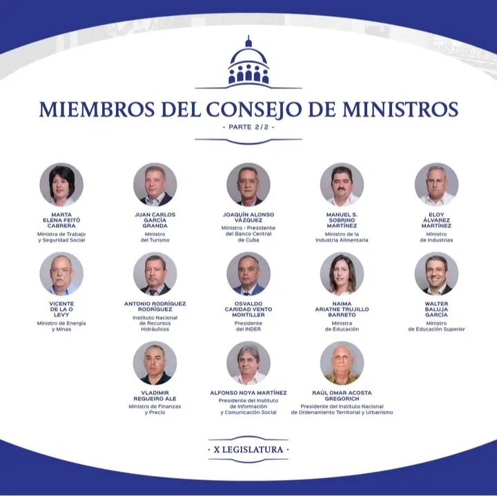 Meridamisio's tweet photo. El Consejo de Ministros tiene cuatro nuevos miembros,entre ellos la Ministra de Educación.Para orgullo del pueblo espirituano,fue designada nuestra rectora Naima Ariatne Trujillo Barreto, le deseamos éxitos en la nueva tarea
#AsambleaDelPueblo #CubaGanó #SanctiSpirítusEnMarcha https://t.co/6OlZbHdniI
