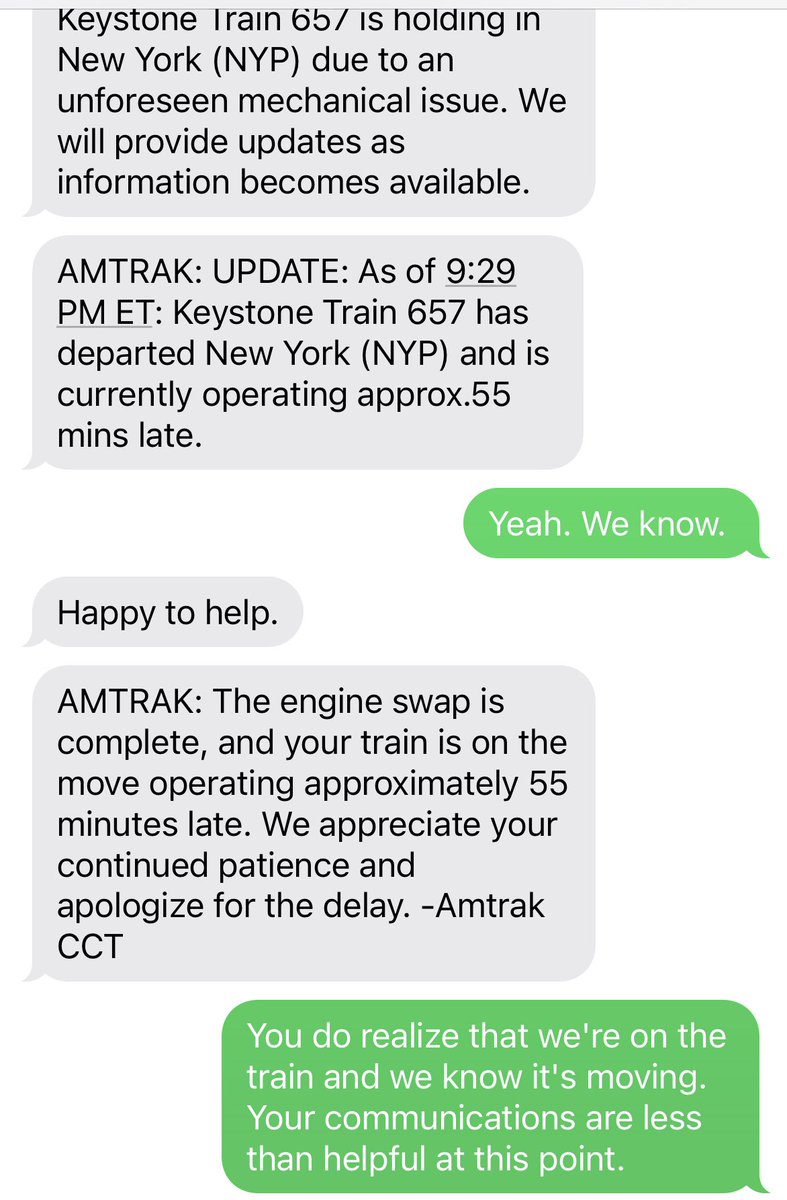 What #amtrak communications look like.