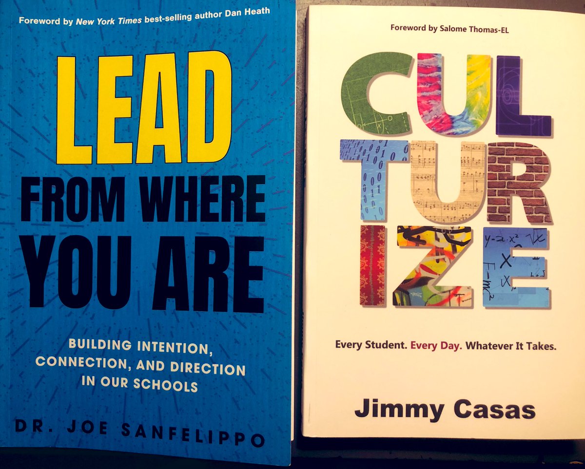 Just finished Lead From Where You Are and I have to say it is hands down one of the best Educational Leadership books I have read! 

Can’t wait to dig into Culturize next!