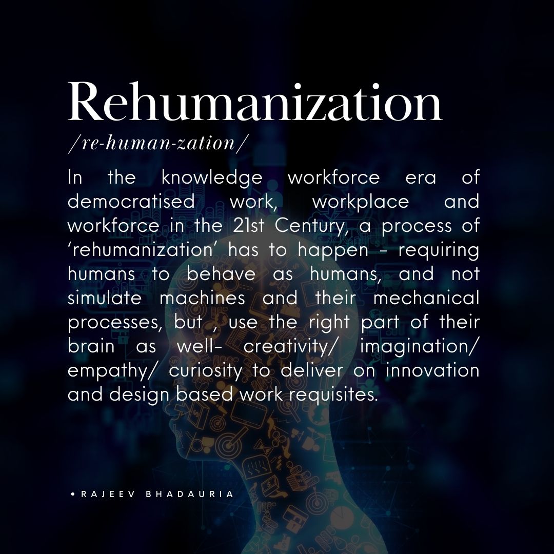rajrbhadauria's tweet photo. Rehumanization is the new realization that in the knowledge workforce era, we need to use our complete/ comprehensive human faculties ( both the left + right brain 🧠), i.e. creativity/ parallel thinking plus logic as well.
#Rehumanization #Technology #HandicraftIndustry #AI https://t.co/nXSpe9eRda