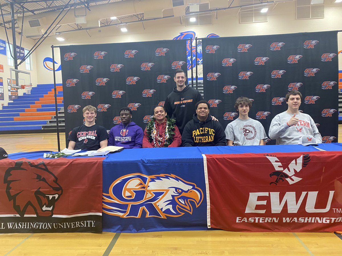 GK Eagles Football (@gkhsfootball) on Twitter photo Today 6 of our seniors signed their letters of intent to play collegiate athletics. The GK community is beyond proud of you all and thankful for your efforts. Congrats fellas, go make memories and do incredible things. <a href="/ethanmhall/">Ethan Hall</a> Today 6 of our seniors signed their letters of intent to play collegiate athletics. The GK community is beyond proud of you all and thankful for your efforts. Congrats fellas, go make memories and do incredible things. <a href="/ethanmhall/">Ethan Hall</a>