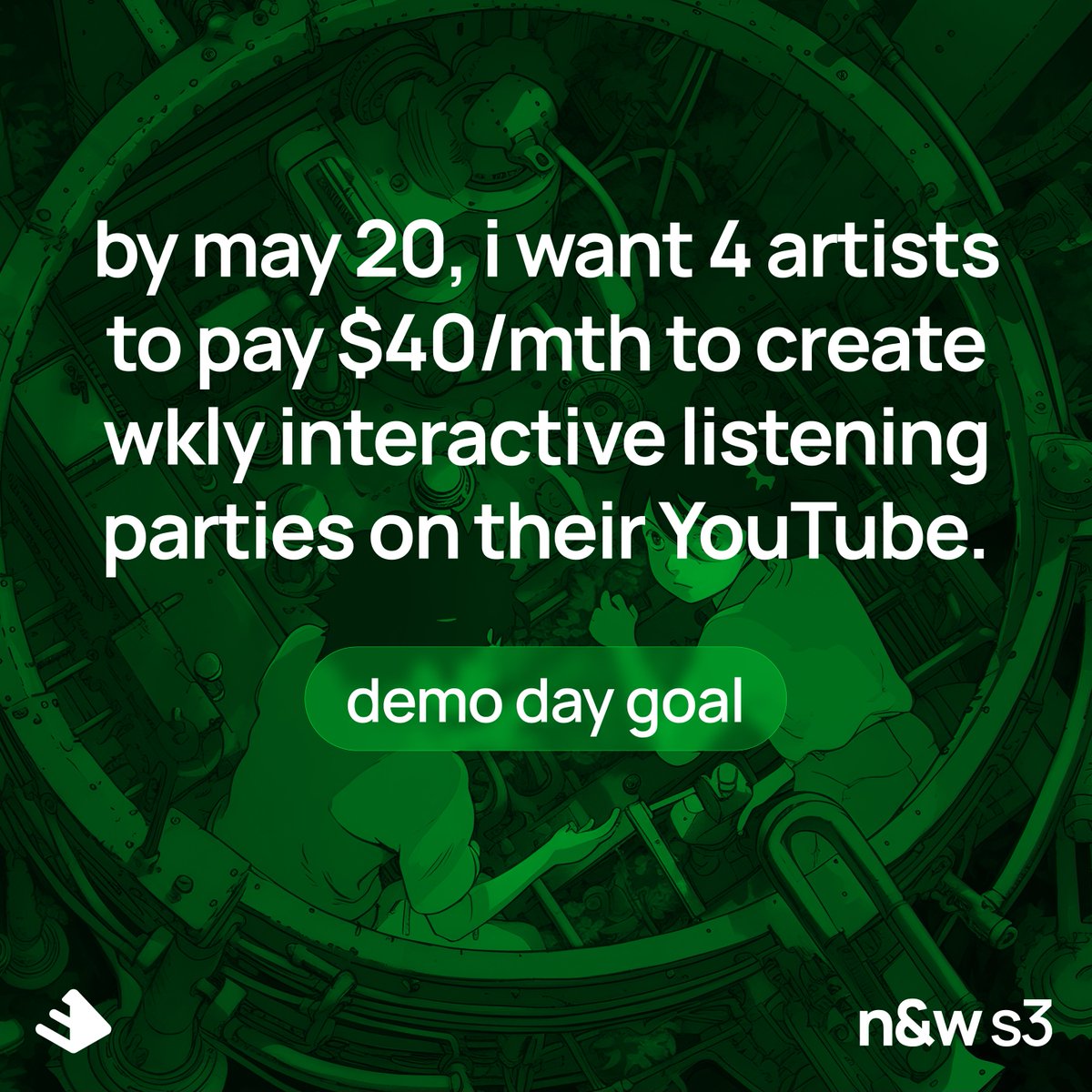 rockmypost's tweet image. 🚨 music artists wanted!!!
📩 DM for a live demo on Youtube!

@rockmypost goal set!
cc: @_buildspace 
@_nightsweekends #erevald
@FarzaTV 
@alec_dilanchian 

#MusicTech #InteractiveMusic #MusicExperience #AudienceEngagement #MusicParty #LiveListening #MusicInnovation