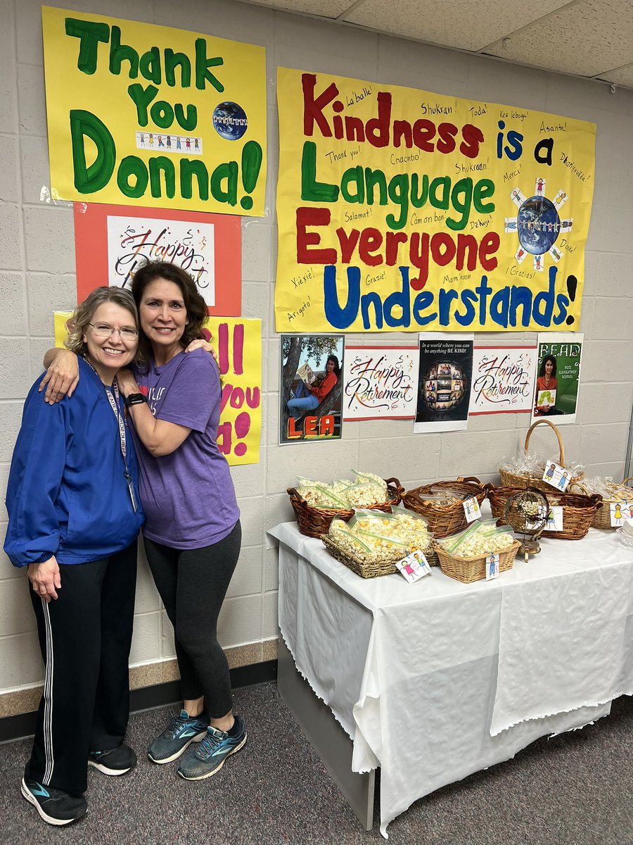 Our EL Teacher, <a href="/dlbarrett1/">Donna Barrett</a>, is retiring after 20 years with BPS. We are certainly going to miss her and all of her expertise. She has certainly made wonderful relationships with our students, families, and colleagues. Thank you, Diane, for making this day special for Donna. ❤️