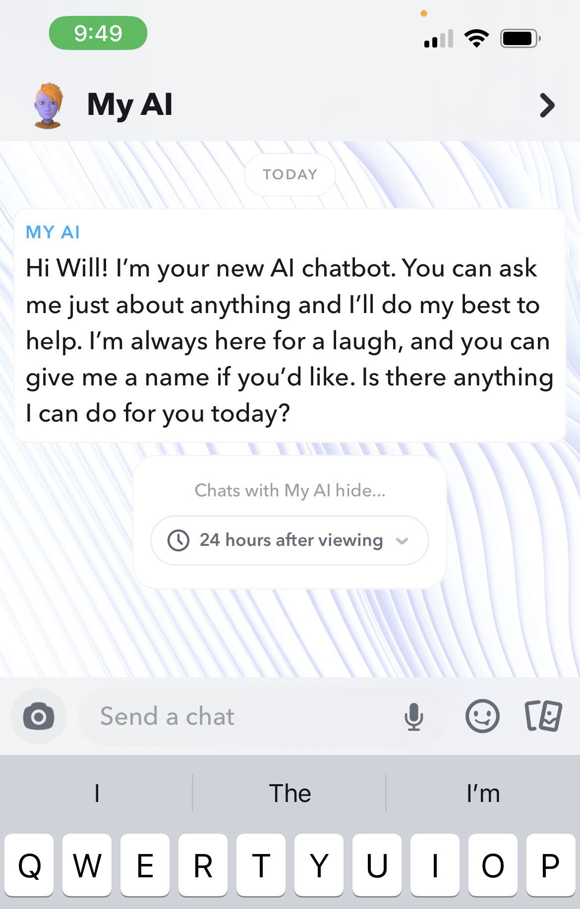 Billy 🏈 on X: AI sliding into my Snapchat DMs is way too far. I was just  minding my own business now AI is probably trying to sext me.  t.coYlF884dI7R  X