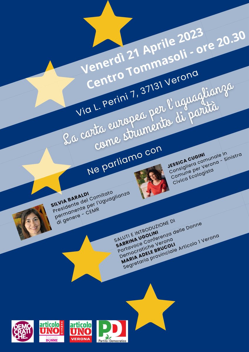 CEMR_Equality (@cemr_equality) on Twitter photo Domani appuntamento a Verona! La portavoce del CCRE sulla parità di genere <a href="/baraldi_silvia/">Silvia Baraldi</a> e la consigliera comunale <a href="/cuginijessica/">jessica cugini</a> dialogano sulla Carta europea per l'uguaglianza nella vita locale come strumento efficace per una trasformazione dal basso verso la parità di genere Domani appuntamento a Verona! La portavoce del CCRE sulla parità di genere <a href="/baraldi_silvia/">Silvia Baraldi</a> e la consigliera comunale <a href="/cuginijessica/">jessica cugini</a> dialogano sulla Carta europea per l'uguaglianza nella vita locale come strumento efficace per una trasformazione dal basso verso la parità di genere
