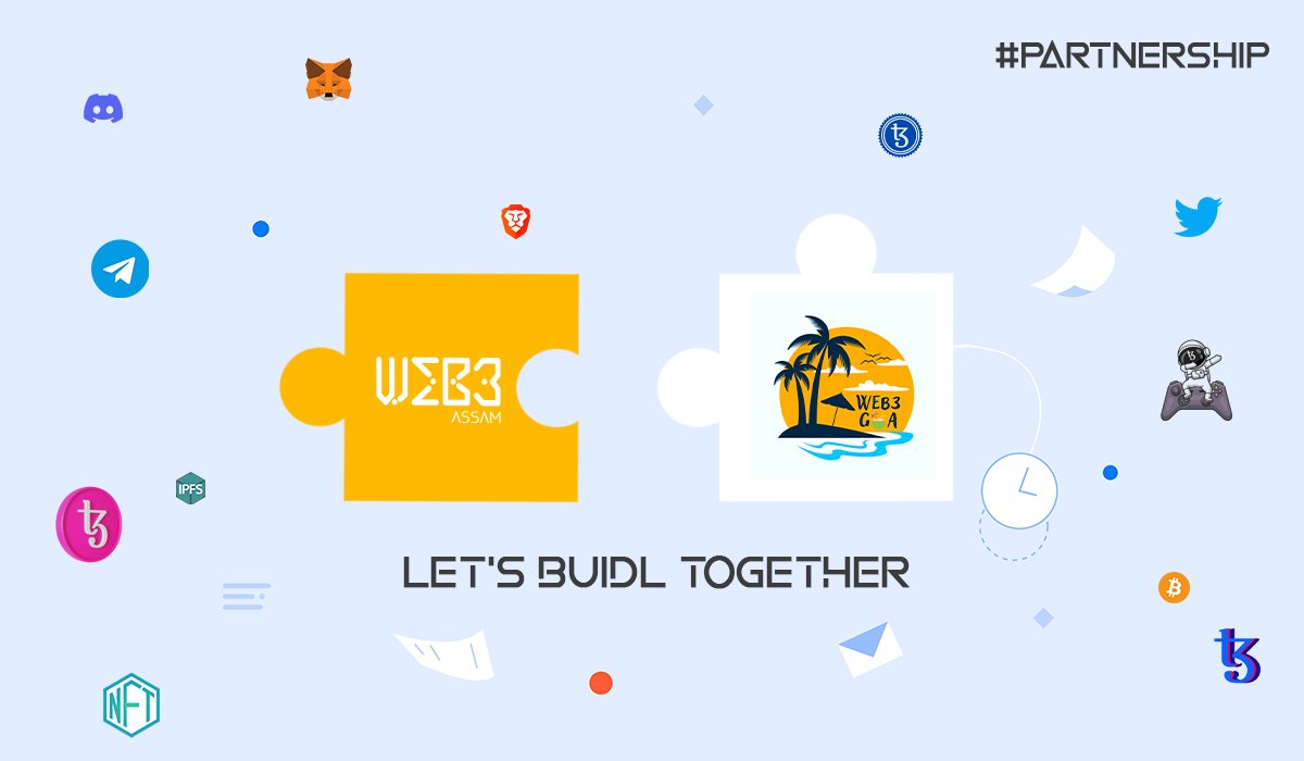 Web3Assam's tweet photo. 🎊Exciting news to share!

🚀We're thrilled to announce our collaboration with @web3_goa as a 💻community partner. 

Together, we're on a mission to accelerate the adoption of the #Web3 ecosystem and pave the way for a more 🔓decentralized and fair future for all🌟

Join us, fellow #Web3Community and #blockchain enthusiasts, as we join forces and unleash the power of collaboration! 🤝💪
