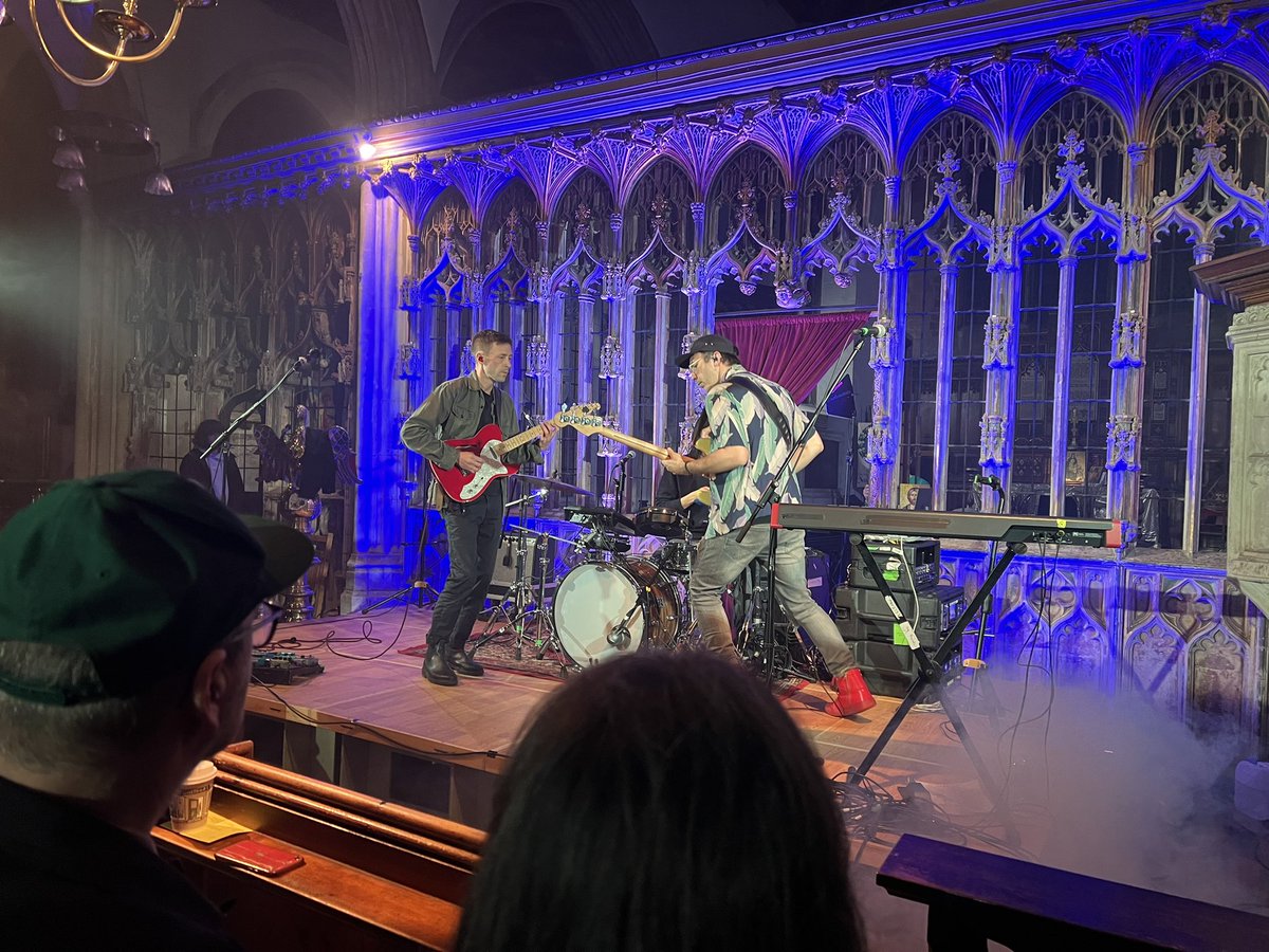 Thomas preaching to the converted in Totnes last night. A joyful night watching <a href="/teleman/">Teleman</a> with fantastic support from <a href="/7ebra_/">7ebra</a>  The place was bouncing 🤘🏽