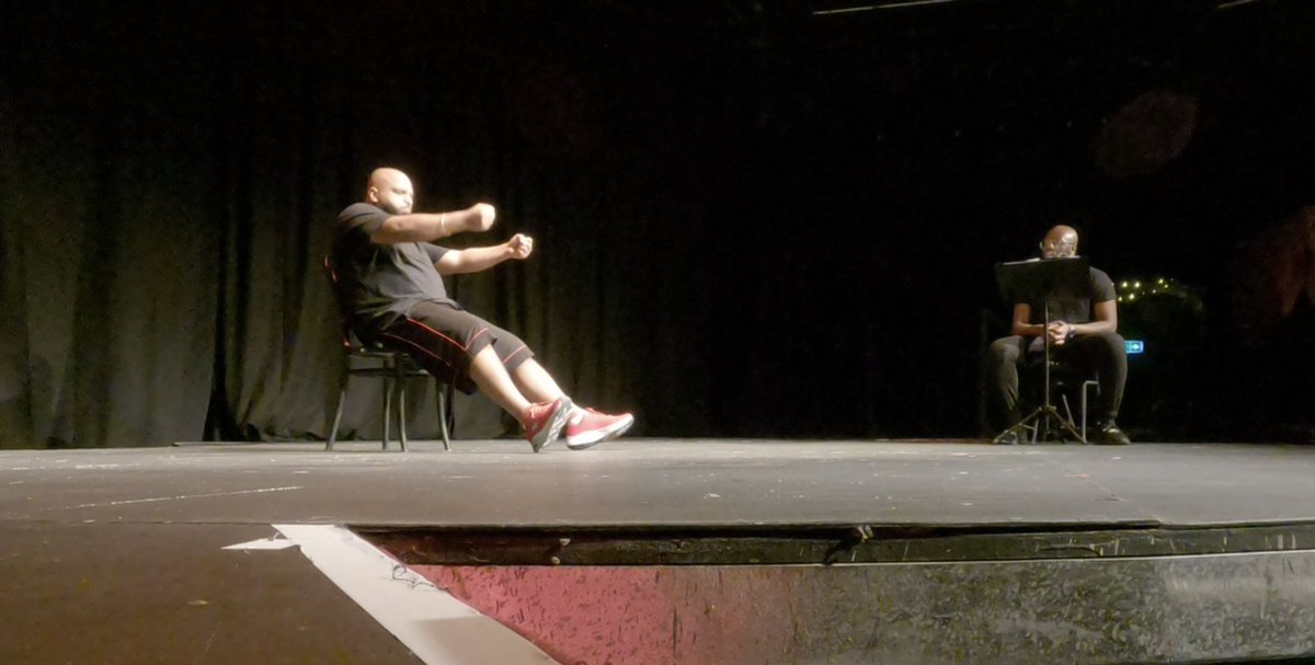 RinkooBarpaga's tweet photo. Last night, first show of the year 2023. Made in India/Britain show at the @thepleasance Director: Tyrone Huggins, Voiceover actor: @MathiasTAndre @deafexplorer https://t.co/dHhjBCWDBx