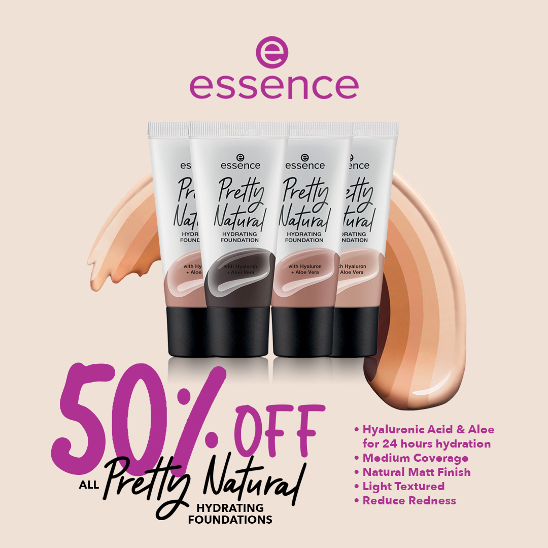essence_ZA's tweet photo. shop 50% off pretty natural foundation at @Clicks_SA in-store online https://t.co/erdk7Xp9rG only π
offer valid 20 april - 22 may 2023
#essencecosmetics #prettynatural #vegan #crueltyfree https://t.co/ZGLghIBNqx