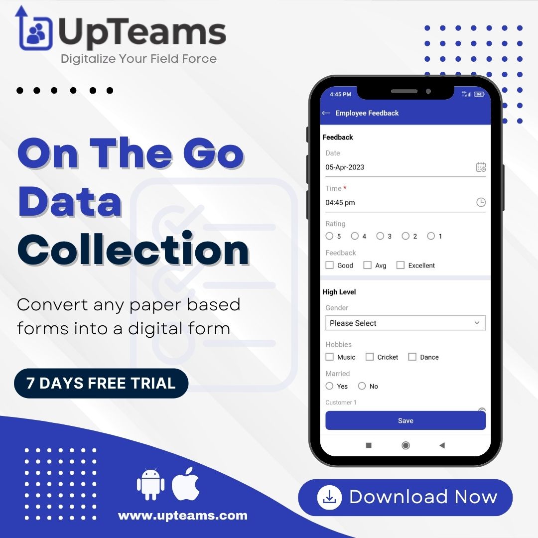 Convert Any Paper based forms into a Digital Form 🔥
#UpTeams App to upscale your Field Staff Work Productivity 🚀

👉👉 Start Your Free Trial Now
👉 More Details: upteams.com

#customforms #fieldforcemanagement #salesforceautomation #fieldstaffmanagement #fieldapp
