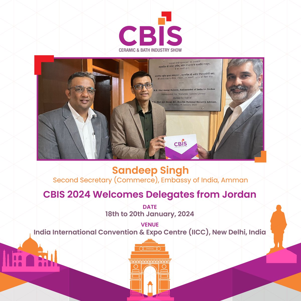 cbis_official's tweet photo. Attention Indian tile manufacturers: The Indian Embassy is here to help you grow your business! With support for warehousing and connections to local distributors and large buyers, we're excited to see what the future holds for the Indian ceramic industry. #cbisexpo 18-20 Jan 24 https://t.co/gwWYTBQ2Fp