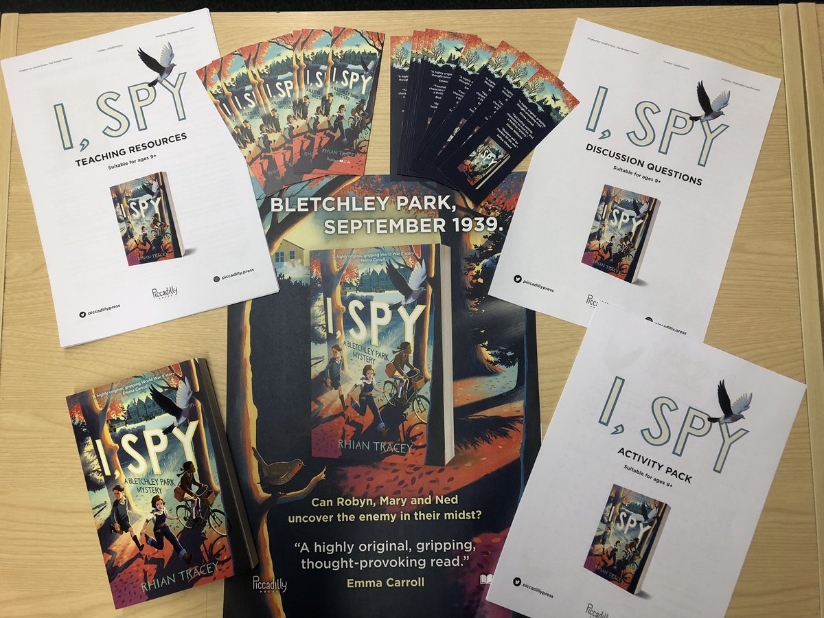 Thank you so much @readingagency @PiccadillyPress for these fabulous #ISpyMystery resources #BletchleyPark #WW2 @RhianTracey Superb cover as always by #DavidDean