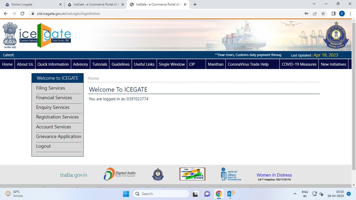 karanhpuri15's tweet photo. @cbic_india @ICEGATE_CBEC @jnchcustoms Please help me i am not able to activate my wallet. Everytime I am typing in the OTP an error message pops saying that unable to create or update ecl wallet. I have raised ticket IM02715137. Please help!!!! https://t.co/90UzrPyqus