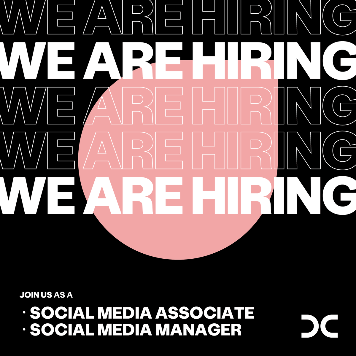 DC_Philippines's tweet photo. We’re on the lookout for Social Media Associates and Social Media Managers to join our team! Connect with us today and send your application at hello@dentsujs.com

#MayOpeningBaDiyan https://t.co/mjnxgbjeJn