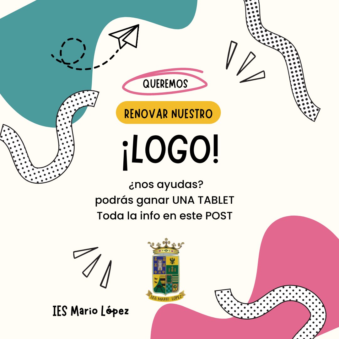 iesmariolopez's tweet photo. Concurso para la elección del diseño del logotipo del IES Mario López 

#IESMarioLópez #Bujalance #ESO #FPGB #Bachillerato #FP #Concurso #Logo

https://t.co/3qQ0JpyBdy https://t.co/NzJbizwyIf