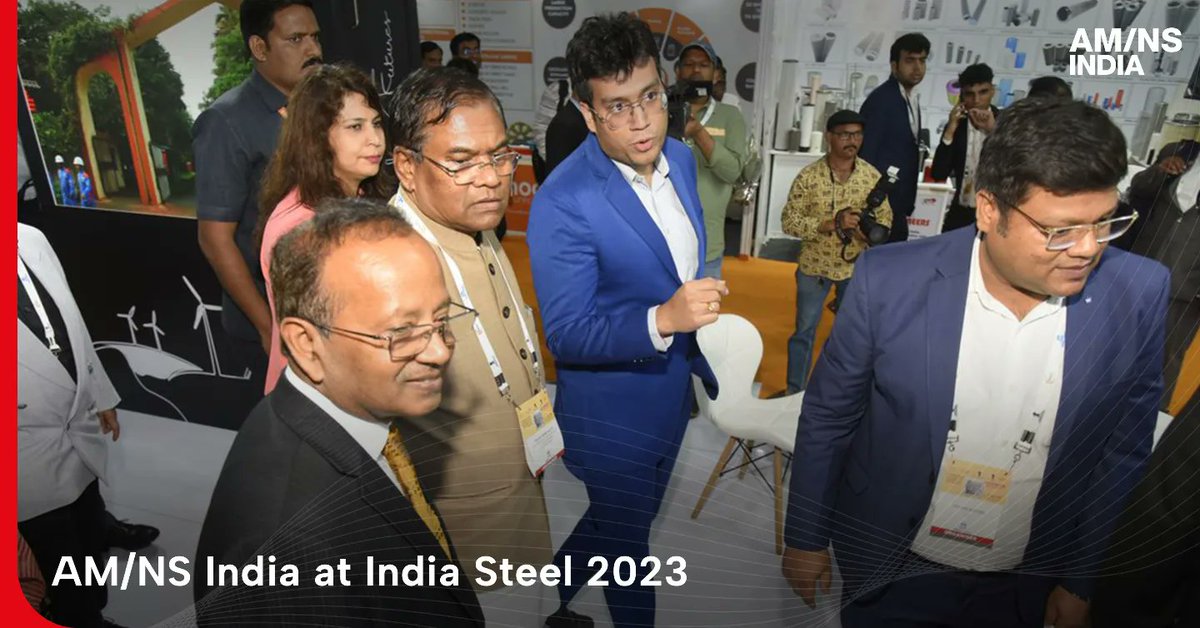 AMNSIndia's tweet image. We are honoured to be a part of #IndiaSteel2023 - an International Exhibition and Conference led by @SteelMinIndia and @DoC_GoI, alongside @ficci_india, that brings together the foremost minds that are #Reimagineering the steel industry.

#SmarterSteelsBrighterFutures