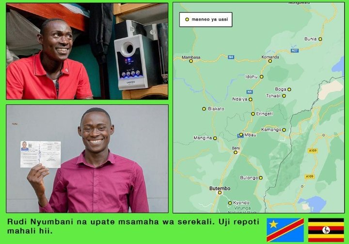 #BENI: les terroristes #ADF/MTM appelés par l'Ouganda de rentrer chez eux pour obtenir le pardon de leur gouvernement. 
<a href="/radiookapi/">Radio Okapi</a> ,<a href="/BeniRadio/">Radio Télévision FARDC BENI</a> ,<a href="/Presidence_RDC/">Présidence RDC 🇨🇩</a>