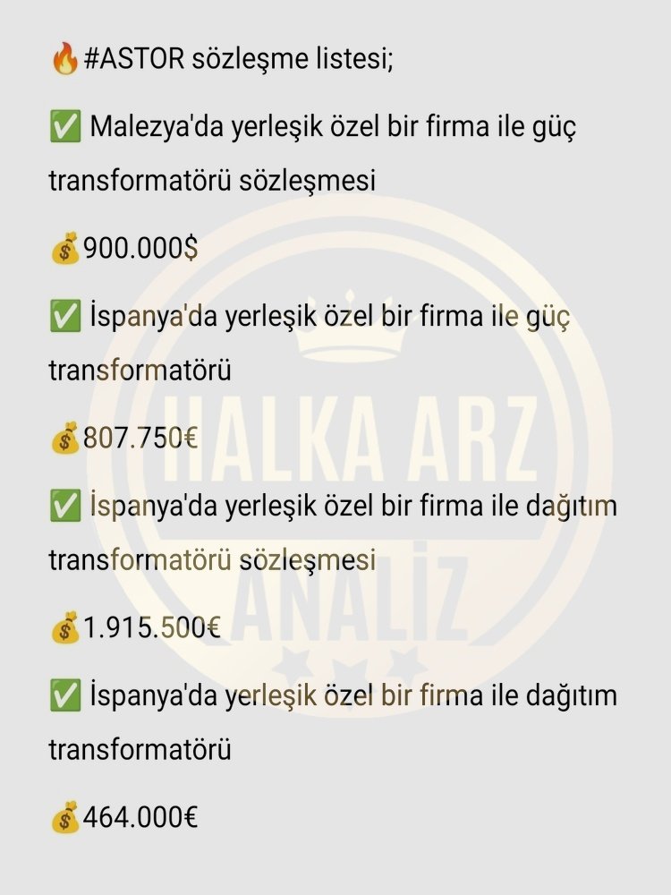 Halkaarzanaliz's tweet photo. 🔥Astor Enerji'nin (#ASTOR) bugün #KAP'a bildirdiği sözleşme listesi 👇

#Halkaarz #Borsa #Astor #Astorenerji

Telegram 👉 https://t.co/LepUaqWIgZ https://t.co/Aq0bqQlxDu