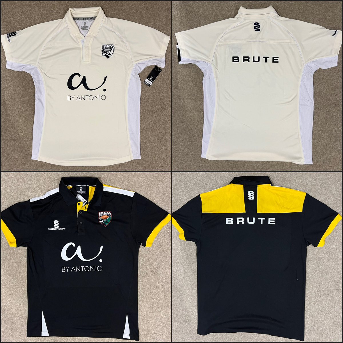 Our 2023 @surridgesport kit is now in the club shop. We’ve gone very traditional with the playing shirts with badge in monochrome to match the logo while the polo stays with our more traditional black with yellow & white trim. Thanks to By-Antonio & Brute for their sponsorship.