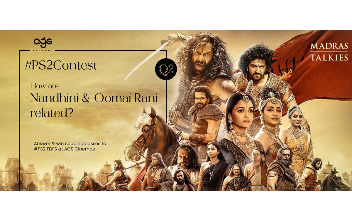 agscinemas's tweet photo. Did you get the first question right? Here is question number 2! Get every question right and stand a chance to win couple passes to #PS2FDFS at #AGS!!
#PS2Contest https://t.co/nWMQ9VQnmg