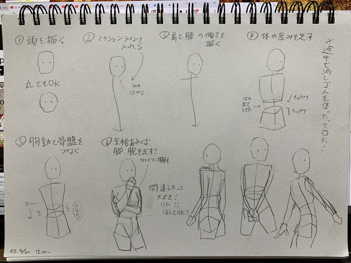 初心者頑張って簡単クロッキーやってみました…😭
楽しかったけどスラスラ描けないのは練習不足だからですね生きててすみませんでした👈
 #クロッキードローイング部 https://t.co/JqktBMCM7B