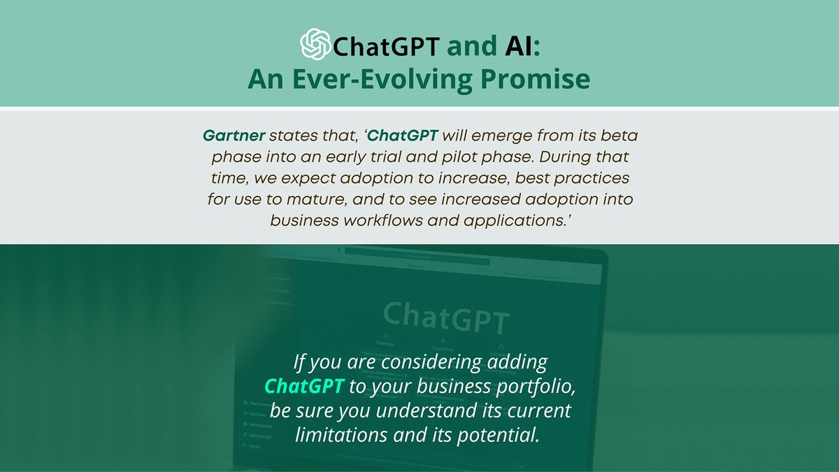 ElegantMicroWeb's tweet image. ChatGPT AI has promise but it will take refinement before it enters the mainstream. If you have questions contact us.
bit.ly/41uWK3q
#DigitalTransformationServices #EnterpriseSoftwareDevelopment #SoftwareApplicationDevelopmentIndia #ITconsulting #TechnologyConsulting