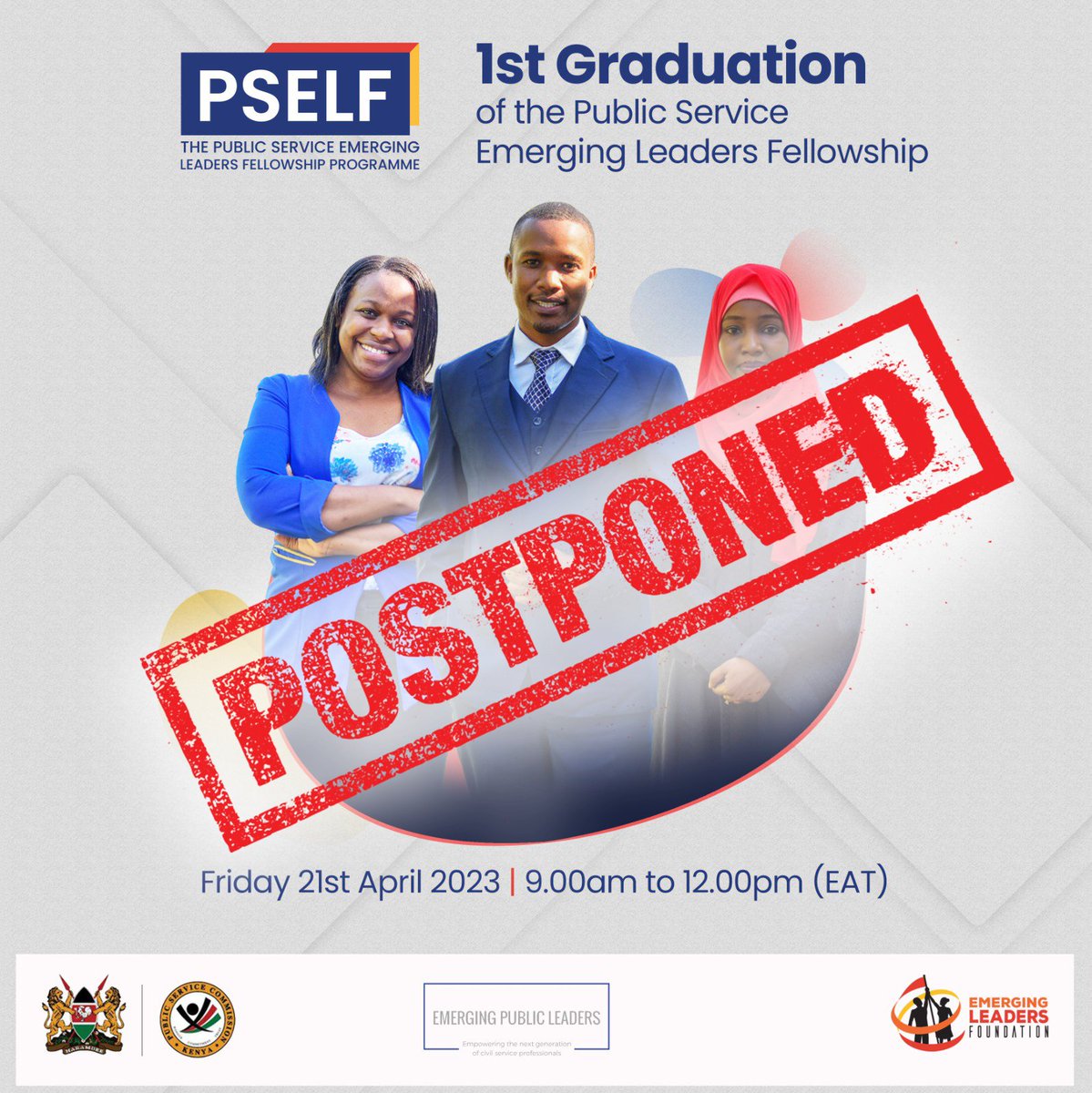Edward_Kalya's tweet photo. Exciting times with #PSELF orientation & graduation plans! But, due to #IddulFitr falling on Friday 21st April, a public holiday in #Kenya, we're postponing the ceremony. We respect our Muslim brothers & sisters' celebrations. New date will be communicated soon. #HappyIdd https://t.co/rAJxnQjg1K