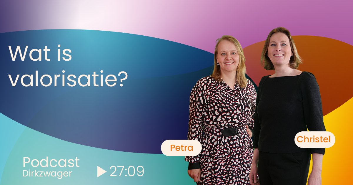 Wat is #valorisatie? In deze eerste podcast van het valorisatieteam van Dirkzwager beantwoorden Christel Jeunink en Petra de Waal deze vraag. Beluister de podcast nu via onze website: dirkzwager.nl/kennis/podcast… of via Spotify, Google Podcast of Apple Podcast. #podcast