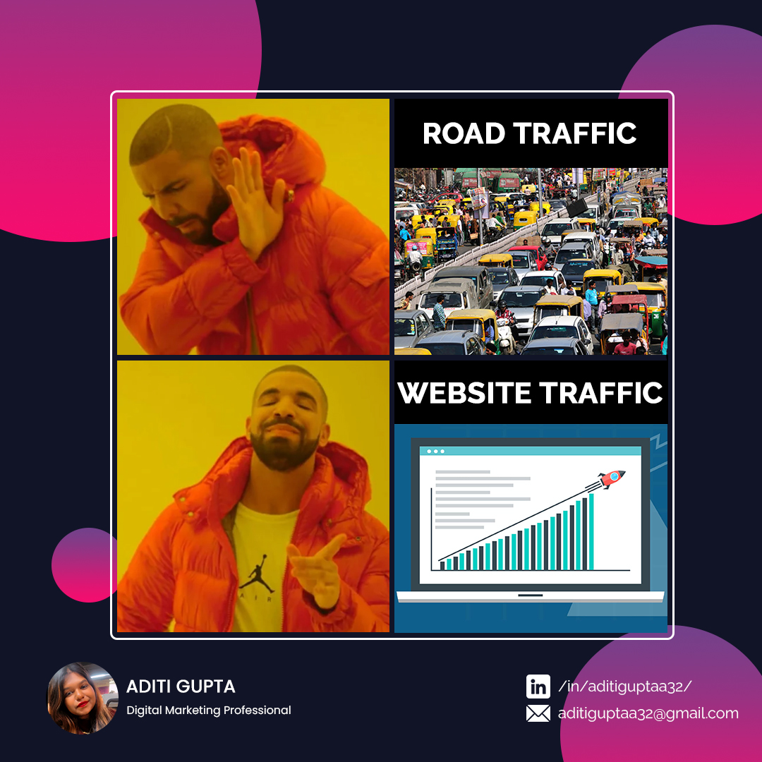 aditigupta___'s tweet photo. When it comes to traffic, digital marketers prefer the virtual kind. No honking, no road rage, just a whole lot of clicks and conversions! 😉😎

#DigitalMarketing #digitalmarketingstrategy #SnowfallFX https://t.co/LpBUDhgU68